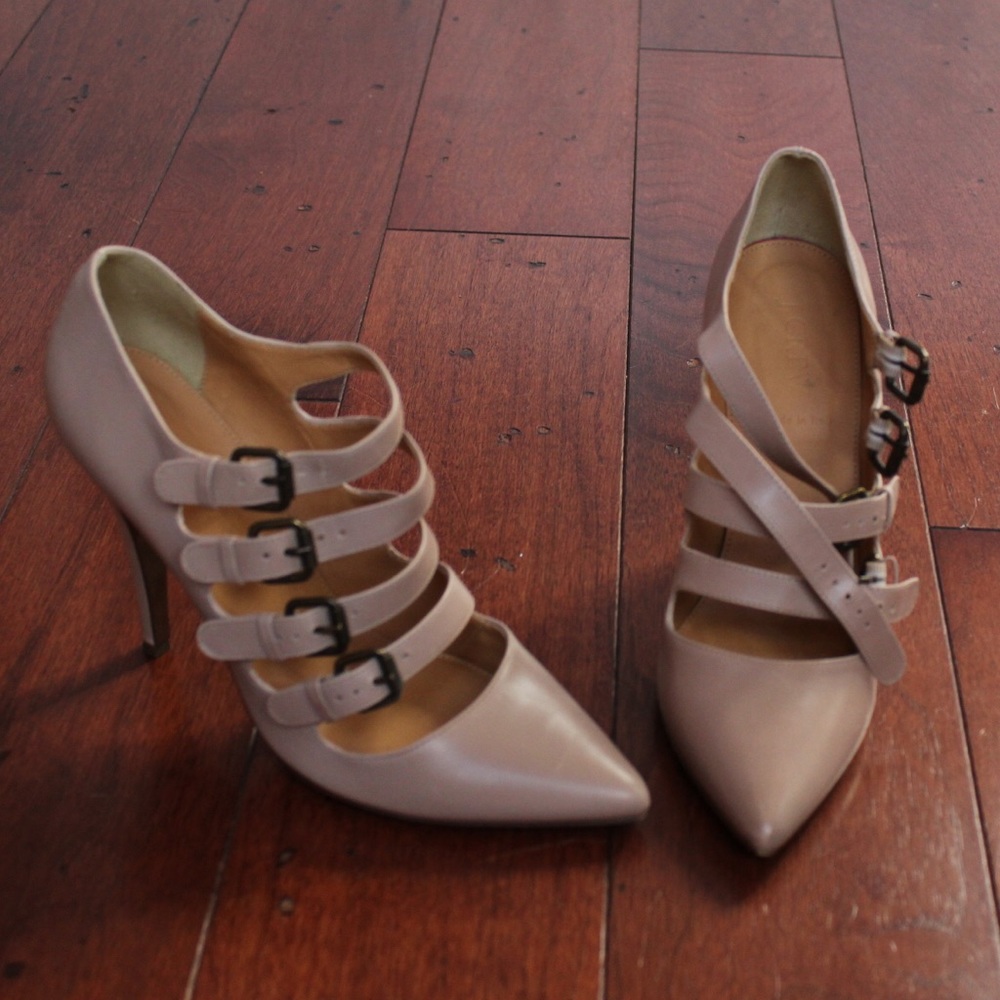 J. Crew Leather Pointed Heels